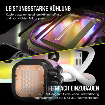 Corsair iCUE LINK H150i RGB Flüssig-CPU-Kühler - 360mm weiss