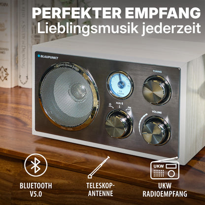 Blaupunkt RXN 180 Nostalgieradio Bluetooth - Weiss SG