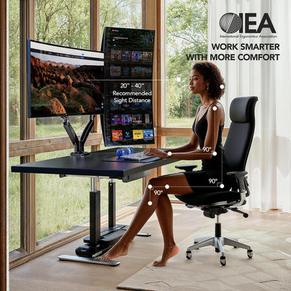 HUANUO HNDS7 Monitorhalterung für 2 Monitore, 13–40 Zoll, bis 12 kg