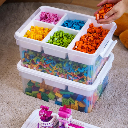 Citylife Aufbewahrungsboxen 4er Set mit Deckel 16L - Clear