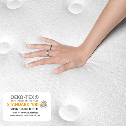 TeQsli Taschenfederkernmatratze 140x200 cm H3 mit Gel-Memory-Schaum