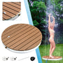 @tec Bodendusche WPC Holzoptik Rund 70cm Garten. Runde Bodendusche in Holzoptik aus WPC. Dient zur Erfrischung der Füße im Garten.