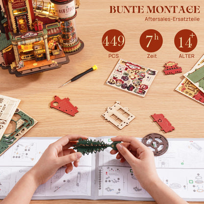 ROKR Traumgeschenkfabrik 3D Holzpuzzle - Musik-Modell EAB01