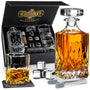 Whisiskey Whiskey Karaffe Set mit 2 Gläsern und 4 Whisky Steinen