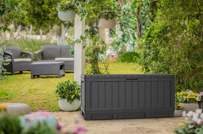 Koll Living Gartenbox Aufbewahrungsbox – 350 Liter Anthrazit