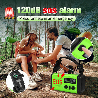 Puyinii P-Condor 1 Notfall-Solar-Kurbelradio mit Wetterradio