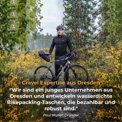 Rovativ Bikepacking Satteltasche ST1, 10 Liter, wasserdicht, TPU