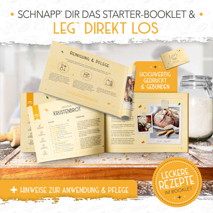 KRUSTENZAUBER Gusseisen Brottopf emailliert 26cm inkl. Gärkorb
