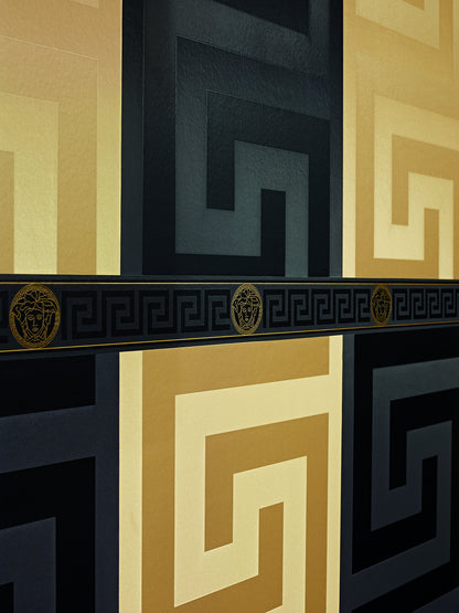 Livingwalls A.S. Création Versace Design Vliestapete Schwarz