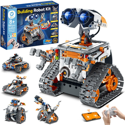 Sillbird Roboter Baukasten 5-in-1, programmierbares Robotik Set aus 488 Bausteinen mit App-Steuerung