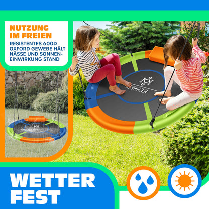 KESSER Nestschaukel Ø 120 cm, bis 300 kg, mit Kissen, bunt