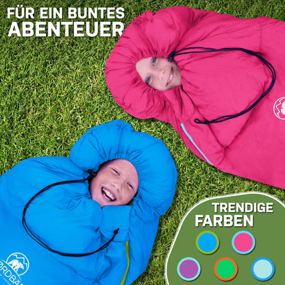 NORDBÄR Kinderschlafsack Mumienschlafsack bis 145 cm Körpergrösse