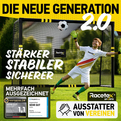 Racetex Fussballtor Garten – 240x160cm für Kinder & Erwachsene