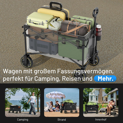 TIMBER RIDGE Faltbarer Bollerwagen Gartenwagen All-Terrain 200L