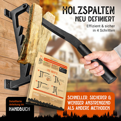 BearClaw Holzspalter Manuell - Anzündholz zur Wandmontage