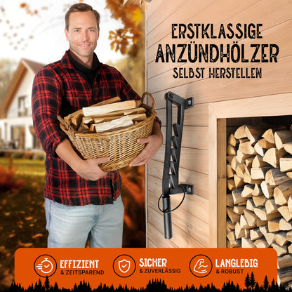 BearClaw Holzspalter Manuell - Anzündholz zur Wandmontage