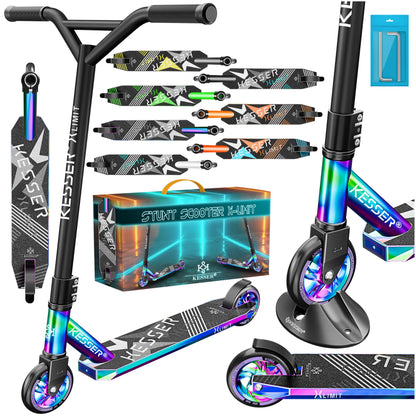 KESSER® Stunt Scooter X-Limit Stuntscooter - Rainbow