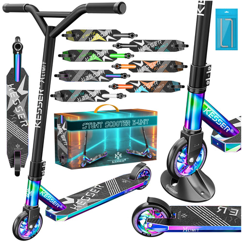KESSER® Stunt Scooter X-Limit Stuntscooter - Rainbow
