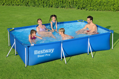 Bestway Steel Pro Frame Pool eckig blau 300x201x66cm ohne Pumpe