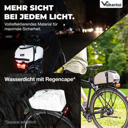 Valkental 3in1 Gepäckträgertasche mit Rucksackfunktion, 14 L