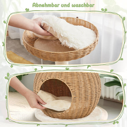 Yaheetech Katzenkratzbaum 75 cm Beige – für grosse Katzen