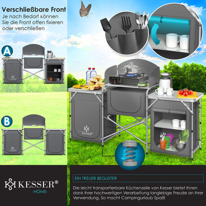 KESSER Outdoor Campingküche Campingschrank – Typ Big Grau