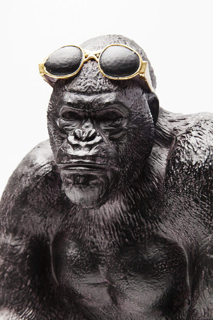 Kare Design Deko Objekt Monkey Beach, Deko Skulptur – Grau/Schwarz