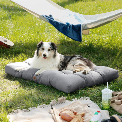 BEDSURE Hundekissen XL waschbar, Hundebett 111 x 89 cm grau
