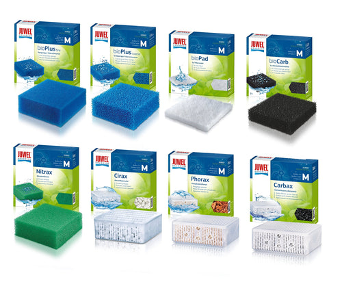JUWEL Filtermedien-Set 8-teilig M für Bioflow 3.0/Compact – Filterwatte, Schwämme und Aktivkohle