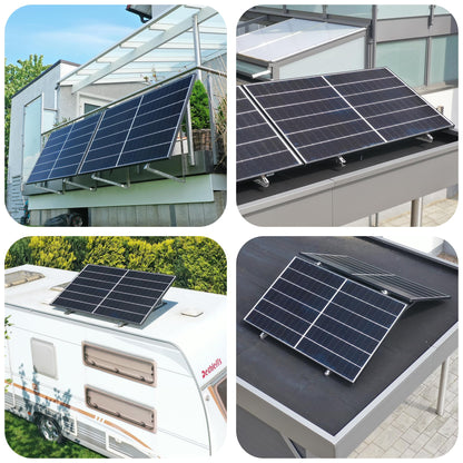 2 Sets Solarmodul Halterung zur Beschwerung – bis 114.5 cm