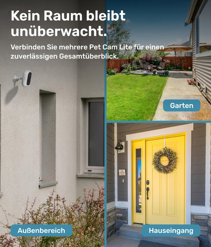 PetTec Cam Free Outdoor Hundekamera - wetterfeste WLAN-Kamera mit Akku