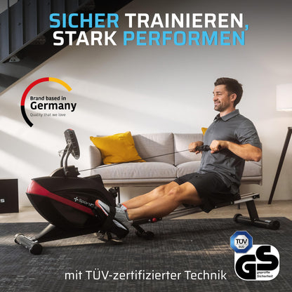 SportPlus Rudergerät klappbar – Leise Magnetbremse 150kg