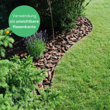 Flexible Rasenkante Kunststoff schwarz – 20m x 20cm Beeteinfassung