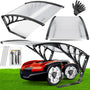 KESSER Mährobotergarage Carport Überdachung transparent 82x103x47 cm mit Polycarbonat-Dach und Metallfüssen