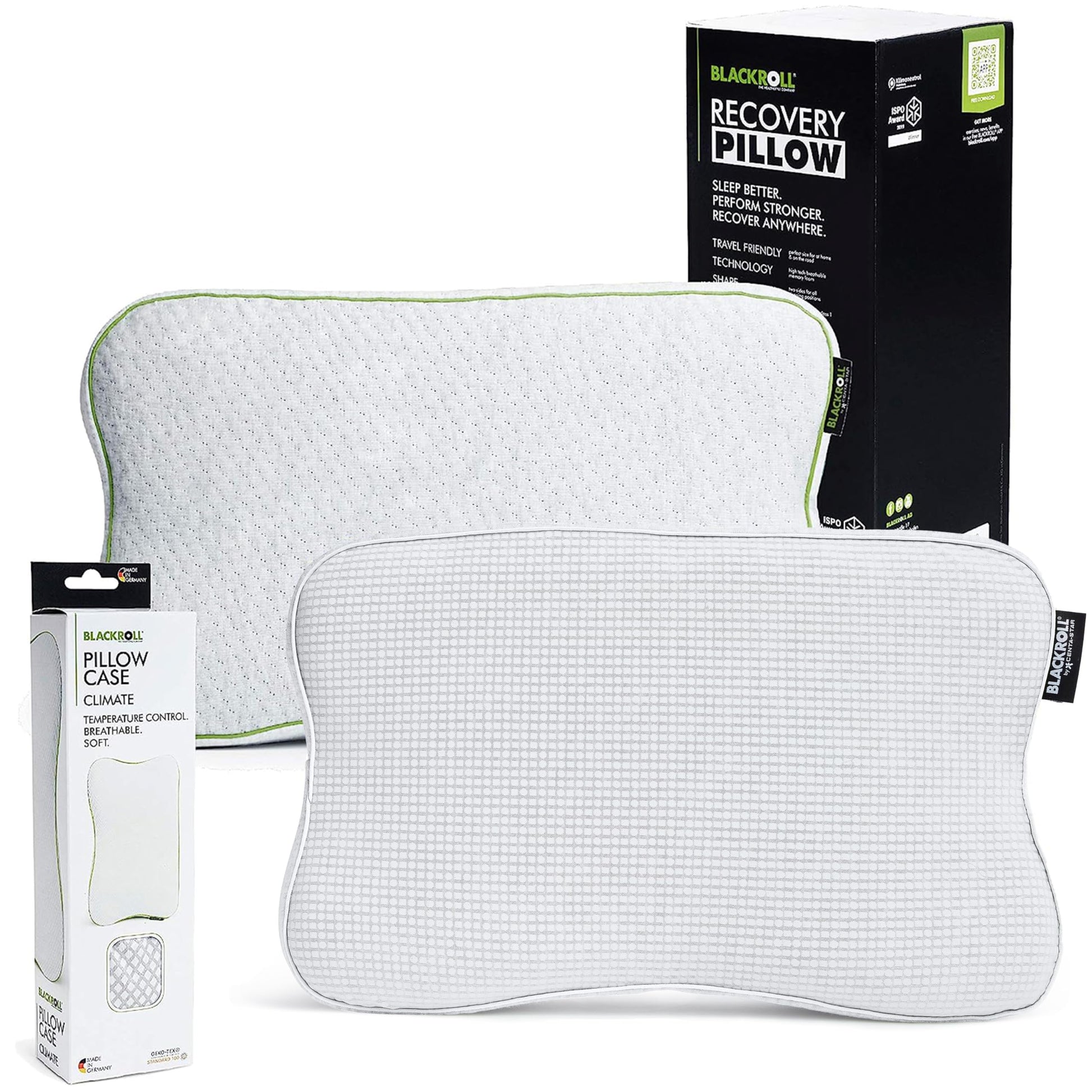 BLACKROLL® Recovery Pillow Set Climate – Kopfkissen 50x30 cm, zur ergonomischen Kopf- und Nackenlagerung im Schlaf.