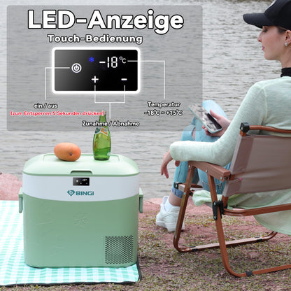 BINGI Kompressor-Kühlbox 22 Liter, 12/24 V und 230 V, HC-22P2