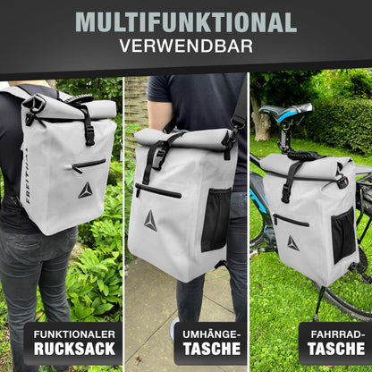 FREITHAL 3in1 Fahrradtasche 25L – wasserdicht & vollreflektierend