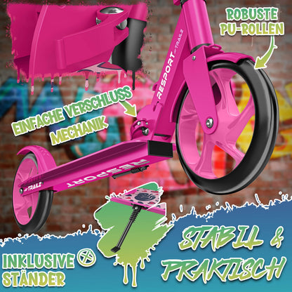 RE:SPORT Cityroller für Kinder und Erwachsene, klappbar, bis 100 kg