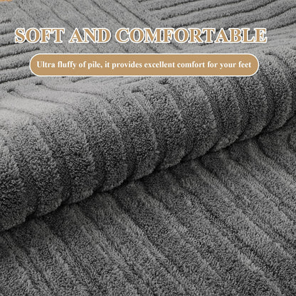 Enyhom Wohnzimmerteppich Kurzflor 160x230cm – Grau