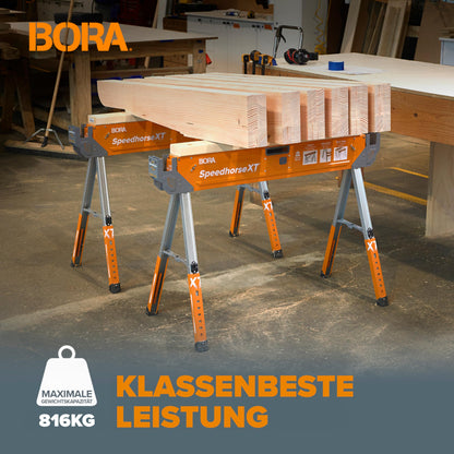 Bora Portamate Speedhorse XT Sägeböcke 2er Set höhenverstellbar Orange