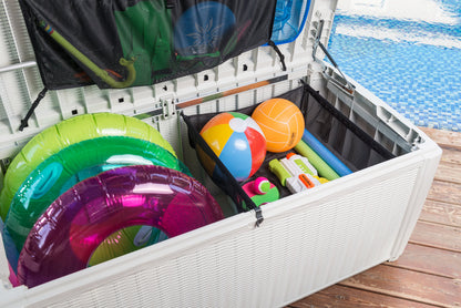 Koll Living Auflagenbox Kissenbox – 511L, Wasserdicht, Rattanoptik