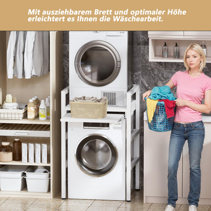 MSFE Regal über Waschmaschine – Höhenverstellbar, 350 kg Traglast