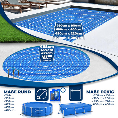 KESSER® Pool Solarfolie Poolabdeckung - 400µm rund 549cm Heizung