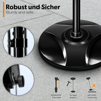 TRESKO Infrarot Stand-Heizstrahler 2000W - Terrassenstrahler