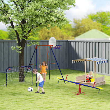Outsunny Felix Kindersandkasten mit Dach aus Holz – Natur