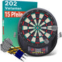 Ultrasport Elektronische Dartscheibe Profi Set ohne Türen: Schwarze Scheibe mit Segmenten, LCD. Zählt Dartpunkte autom.