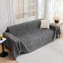 MYSKY HOME Sofaüberzug 180 x 300 cm, Dunkelgrau, Kratzschutz aus weichem Stoff