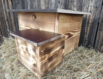 ARBRIKADREX Igelhaus Winterfest - 45x40x28cm Vollholz