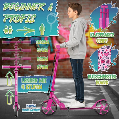 RE:SPORT Cityroller für Kinder und Erwachsene, klappbar, bis 100 kg