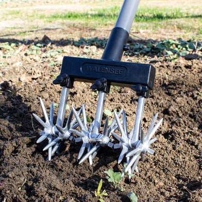 Walensee Gartenkultivator mit Aluminiumklingen und Teleskopgriff